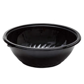 WNA Pack N Serve Standard Black PET Round Container Bowl, 320 Ounce -- 25 per case.