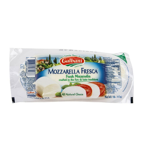 Galbani Mozzarella Fresca Fresh Mozzarella Cheese Log, 16 Ounce -- 6 per case