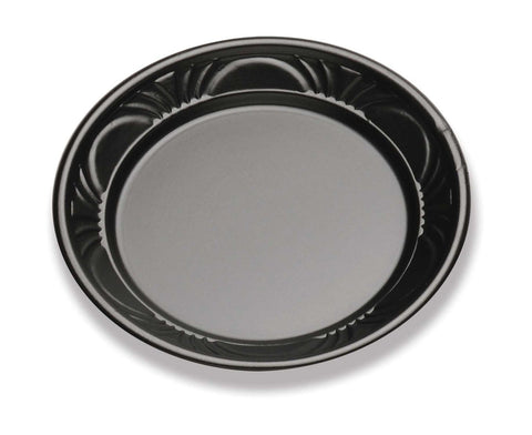 D and W Fine Pack Plastic Pearl Black Plate -- 1000 per case.