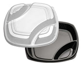 D and W Fine Pack Deep 3 Compartment Polystyrene Form Tray, 16 inch -- 50 per case.