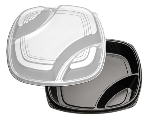 D and W Fine Pack Deep 3 Compartment Polystyrene Form Tray, 16 inch -- 50 per case.