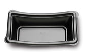 D and W Fine Pack New Wave Black Oblong Deep Container, 8 inch -- 600 per case.