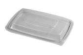 D and W Fine Pack Flat Rim Translucent Oblong Vented Entree Lid Only, 10 1/4 inch -- 240 per case.