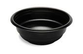 D and W Fine Pack Bowl, 16 Ounce 1 Compartment Plastic Black Carry-Out -- 500 per case.