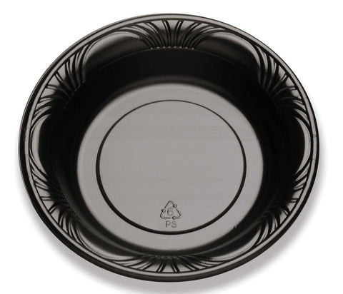 D and W Fine Pack Black Plastic Fine Bowl, 16 Ounce -- 500 per case.