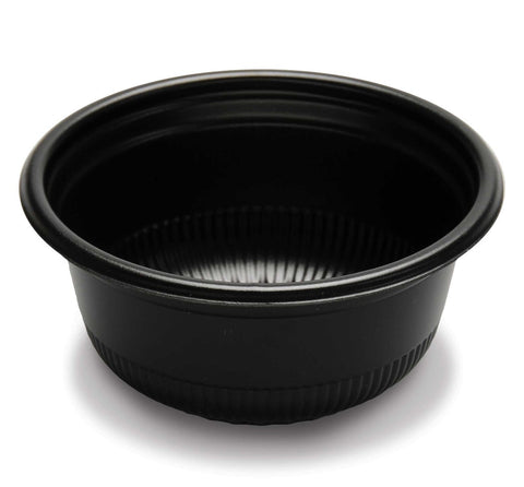 D and W Fine Pack Plastic Black Carry Out Container, 12 Ounce -- 500 per case.