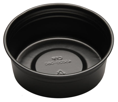 D and W Fine Pack Polystyrene Black Deli Container, 8 Ounce -- 1000 per case