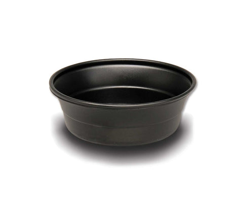 D and W Fine Pack Black Plastic Carry Out Squat Container, 8 Ounce -- 500 per case.