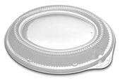 D and W Fine Pack Clear Plastic Oval Platter Stackable Lid Only, 8 x 11 inch -- 250 per case.