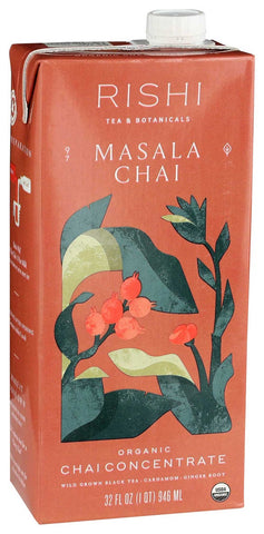 Rishi Organic Concentrate Masala Chai Tea, 32 Ounce -- 12 per case.