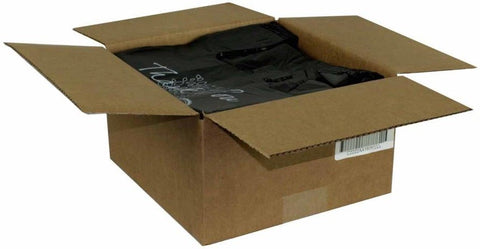 Pak Sher Plastic Black T Shirt Bag, 12 x 7 x 22 inch -- 1000 per case.