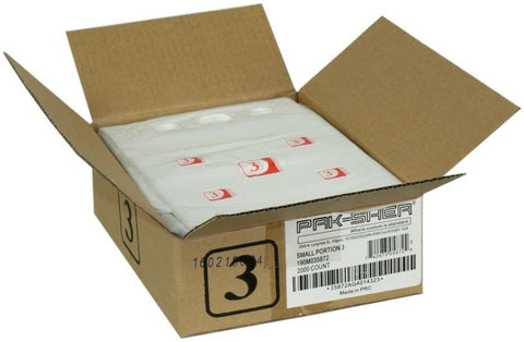 Pak Sher Number 3 Food Storage Portion Bag, 6.375 x 7 inch -- 2000 per case.