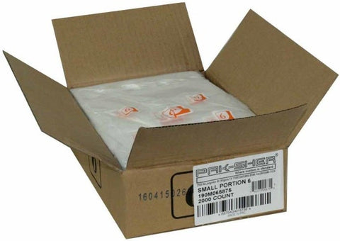 Pak Sher Number 6 Food Storage Portion Bag, 6.375 x 7 inch -- 2000 per case.