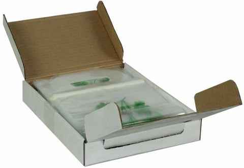 Pak Sher Adhesive Seal Carryout Wine Bag with Tape, 6.7 x 18 x 3 inch -- 100 per case.