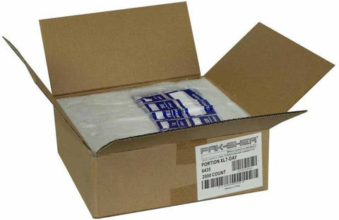 Pak Sher Extra Large 7 Day Print Portion Control Bag, 10.5 x 8 inch -- 2000 per case.