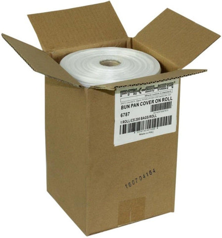 Pak Sher Clear Bun Pan Bag Roll -- 200 per case.