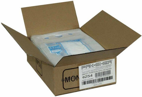 Pak Sher Monday Small Portion Bag, 6.375 x 7 inch -- 2000 per case.
