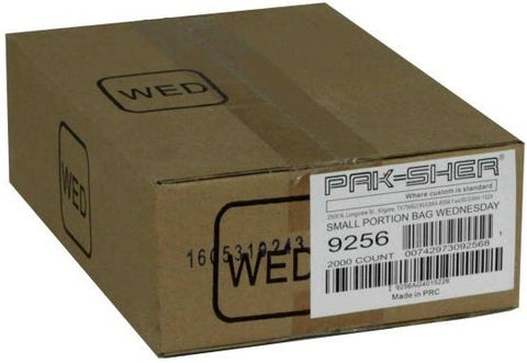 Pak Sher Wednesday Small Portion Bag, 6.375 x 7 inch -- 2000 per case