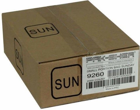 Pak Sher Sunday Small Portion Bag, 6.375 x 7 inch -- 2000 per case