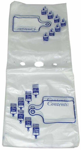 Pak Sher 7 Day Small Portion Bag, 6.375 x 7 inch -- 2000 per case.