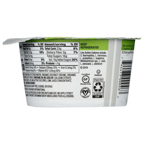 So Delicious Dairy Free Key Lime Coconutmilk Yogurt Alternative, 5.3 Ounce -- 12 per case