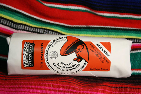 Tres Picosos Potato Bacon and Egg Green Chile Burrito -- 12 per case.