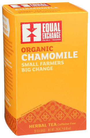 Equal Exchange Organic Chamomile Tea - 20 bags per pack -- 6 packs per case.