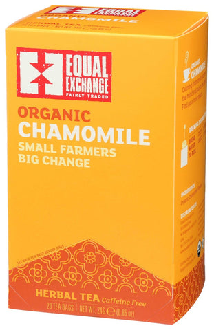 Equal Exchange Organic Chamomile Tea - 20 bags per pack -- 6 packs per case.