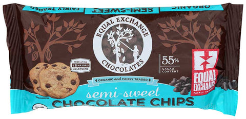Equal Exchange Organic Semi Sweet Chocolate Chips, 10 Ounce -- 12 per case.