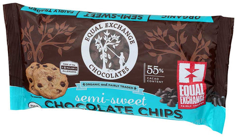 Equal Exchange Organic Semi Sweet Chocolate Chips, 10 Ounce -- 12 per case.