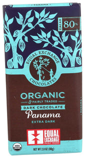 Equal Exchange Organic Panama Extra Dark Chocolate Bar, 2.8 Ounce -- 12 per case.