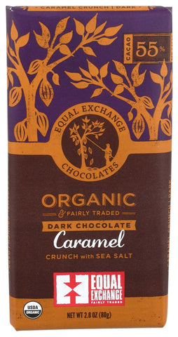 Equal Exchange Organic Caramel Crunch Dark Chocolate Bar, 2.8 Ounce -- 12 per case.