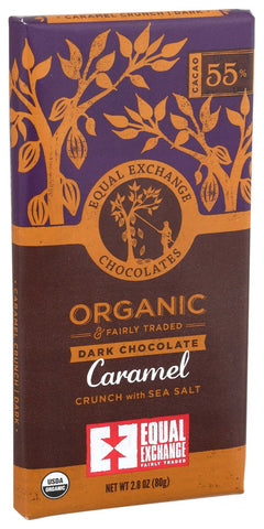 Equal Exchange Organic Caramel Crunch Dark Chocolate Bar, 2.8 Ounce -- 12 per case.