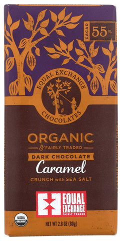 Equal Exchange Organic Caramel Crunch Dark Chocolate Bar, 2.8 Ounce -- 12 per case.