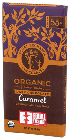 Equal Exchange Organic Caramel Crunch Dark Chocolate Bar, 2.8 Ounce -- 12 per case.