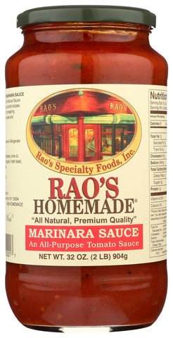 Raos Marinara Pasta Sauce, 32 Ounce -- 6 per case