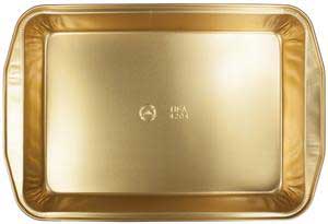 Handi Foil Gourmet To Go Black and Gold Rice Entree Foil Pan with Clear Dome Lid -- 25 per case. MFG: 4204-80-25WLDL