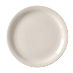 Vertex China Royal Collection Narrow Rim Undecorated American White Plate, 6 1/2 inch -- 36 per case.
