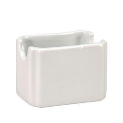 Vertex China Argyle and Catalina Collection Undecorated Porcelain White Sugar Packet Holder, 3 1/2 x 2 5/8 inch -- 48 per case.