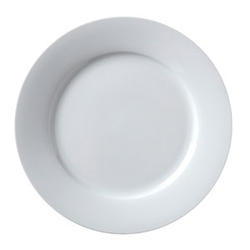 Vertex China Argyle Collection Undecorated Porcelain White Wide Rim Plate, 6 1/2 inch -- 36 per case.