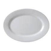 Vertex China Argyle Collection Undecorated Porcelain White Wide Rim Plate, 12 inch -- 12 per case.