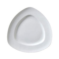 Vertex China Triangle Plate -- 24 per case.