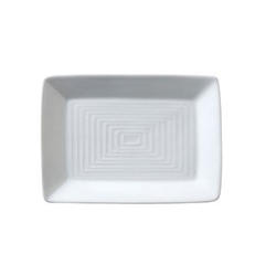 Vertex China Argyle Rectangle Embossed Plate -- 12 per case.