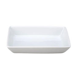 Vertex China Signature Collection Rectangle Porcelain White Deep Dish, 8 9/16 x 5 11/16 inch -- 24 per case.