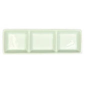 Vertex China Signature Collection Porcelain White Tri Sauce Dish, 1.5 Ounce Per Well -- 36 per case.