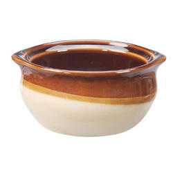 Vertex China Brown Accessories Collection Caramel Onion Soup Crock, 4 3/4 inch -- 24 per case.