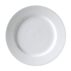 Crystal Bay Collection Euro White Embossed Plate, 10.5 inch -- 12 per case.