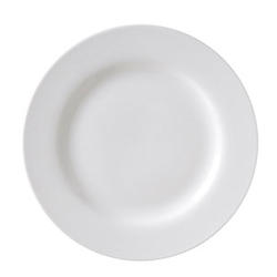 Rubicon Collection Undecorated White Wide Rim Plate, 9 inch -- 24 per case.