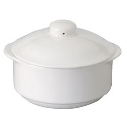 Vertex China Rubicon Undecorated White Soup/Sugar Bowl with Lid, 9 Ounce -- 12 per case.