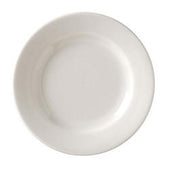 Vertex China Vista Collection Undecorated American White Wide Rim Plate, 10 1/2 inch -- 12 per case.